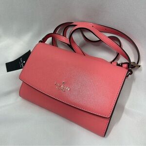 NWT Kate Spade | Perry Leather Peach Nectar Crossbody Bright Hot Pink Purse